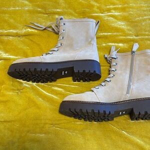 Nordstrom suede tan booties zip size 9 - new no tags